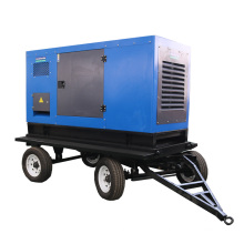 Movable trailer generator 30kw diesel genset 40kva silent soundproof generator